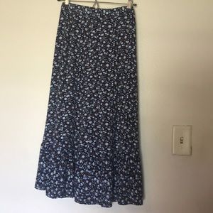 Madewell MIDI wrap navy moody floral sz 0